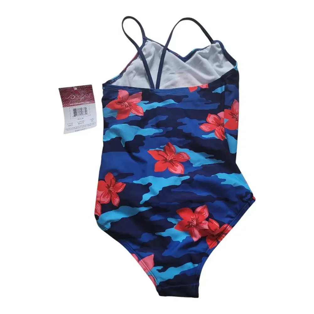 Kanu Girl's‎ Surf Sundance Floral Beach Sport 1-Piece Swim/Bathingsuit  size 10